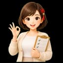 OKサインで確認完了を伝えるキャラクター『ふくみ』