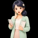 驚いた表情で締切や件数の変化に反応するキャラクター『はやめ』