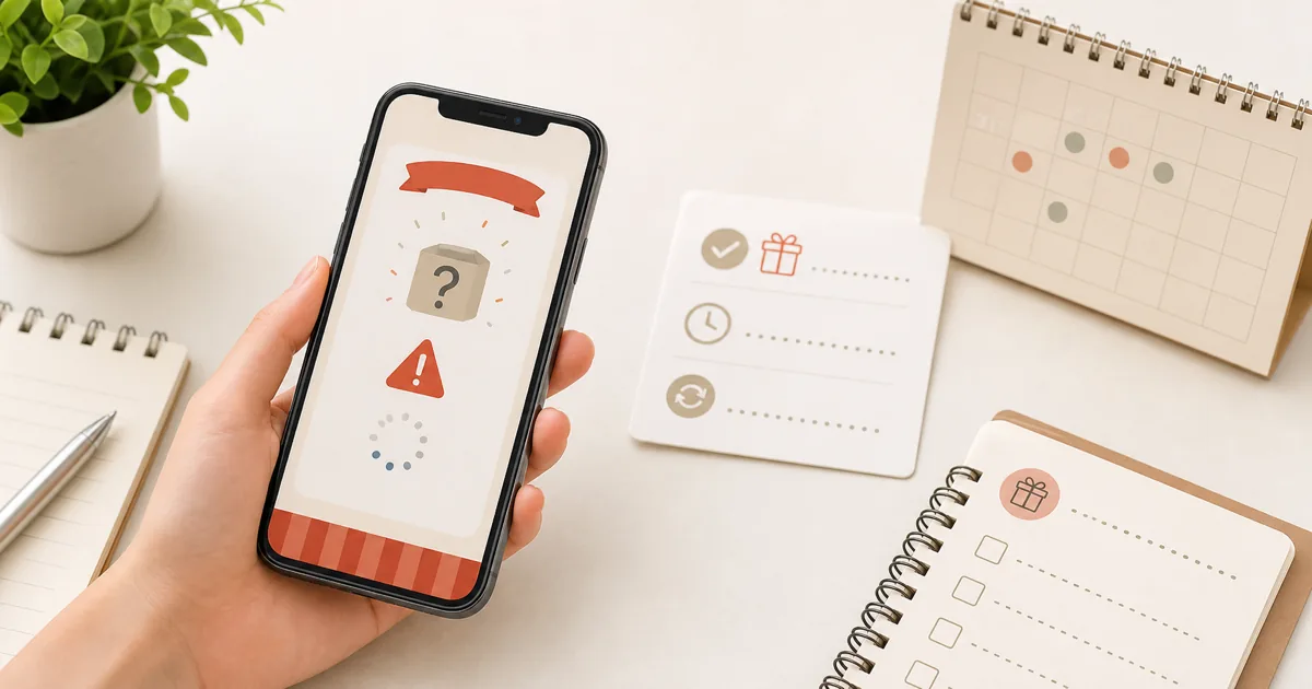 その場で当たる懸賞でエラーが出たら?結果が分からない時の確認の内容を示す記事タイトル画像